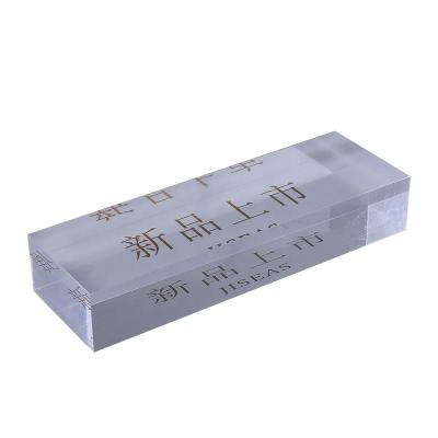 China Environmental friendly wholesale transparent acrylic block black white acrylic display logo block products for sale