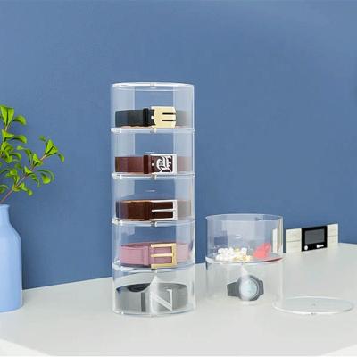 China Factory Eco-friendly Hot Sale Acrylic Belt Case Storage Rack And Display For Accessories Like Jewelry Watch for sale