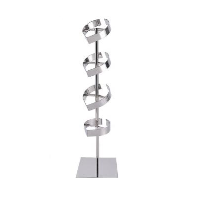 China 2020 Retail Stores Fashion Stainless Steel Shirt Necklace Display Rack Removable Necklace Display Stand for sale