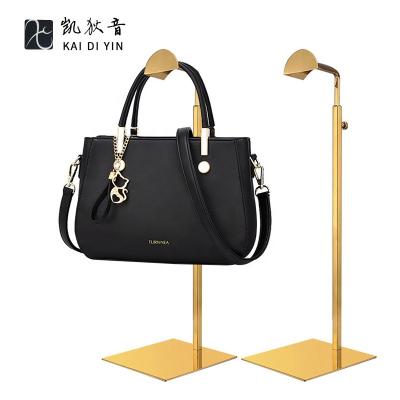 China Durable Factory Supply Stainless Steel Direct Waist Adjustable Laser Logo Bag Hook Display Stand for sale