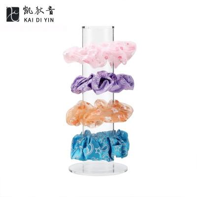 China Eco-Friendly Acrylic Scrunchy Hair Bands Wristbands Showcase Organizer Scrunchie Organizer For Hair Tie Space Saving Display Stand for sale