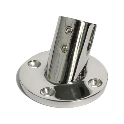 China Strong Stainless Steel Marine Boat Handrail Fittings With Round Base For Yachts Accessories for sale