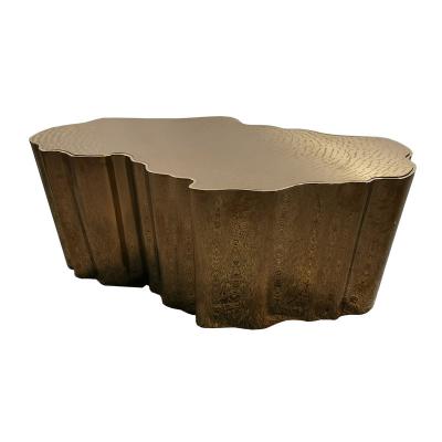 China Chinese traditional shape flat surface root pile stump tea table for living room for sale