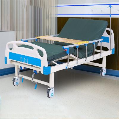 China Elderly people with limited mobility Factory Direct 2 Function Two Crank Single Shake Nursing Bed Manual Hospital Bed Price For Outpatient Clinics for sale