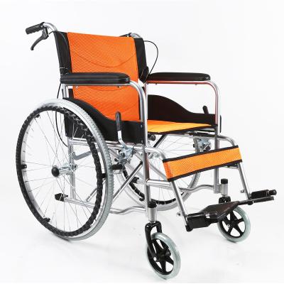 China Factory Wholesale Foldable Light Weight Wheelchair Soft Seat Wheelchair For Old Disabled People 88cm * 26cm * 87cm for sale