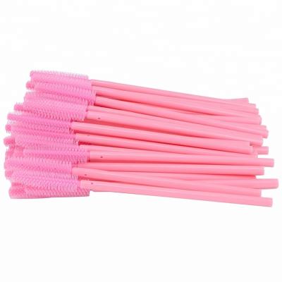 China Multicolor Disposable Eyelash Brush Eyelash Extension Mascara Soft Silicone Brush Wands for sale