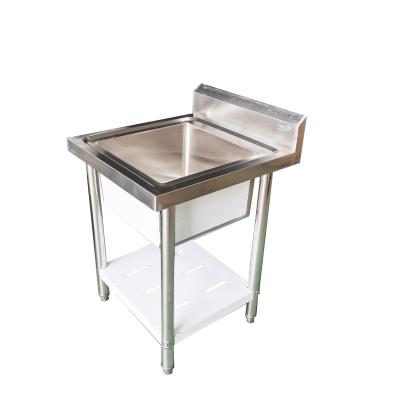 China Chinese kitchen hotel factory produced single bowl hand made commercial sus304 kitchen sink for sale