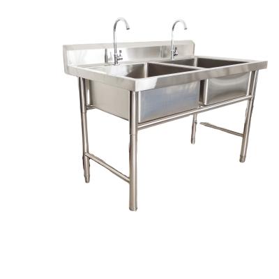 China Restaurant For Commercial Kitchen Use Stainless Steel Double Bowl Sink Kitchen Equipment for sale