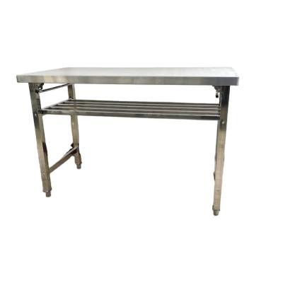 China Restaurant Hot Sales Kitchen Stainless Steel Work Table Folding Worktable For Commercial for sale