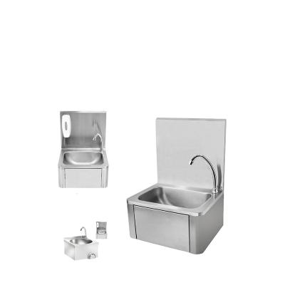 China Kitchen Hotel Guanbai Round Kitchen Stainless Steel Sink Knee Operated Wash Basin for sale