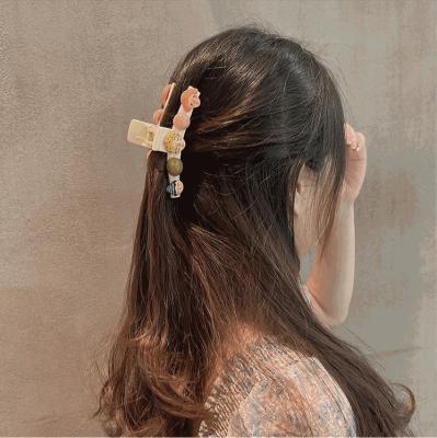 China Wholesale Fashion And Simplicity Cartoon Hair Claw Large Hair Clip Female Acrylic 2021 New Korean Cute Hairpin Woman Large for sale