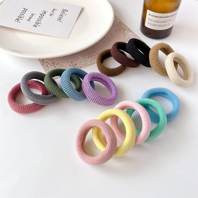 China Excellent High Quality Diameter 5cm Seamless Nylon Elastic Hair Bands Girls Colorful Hair Accessories Hair Ties Elastic Hair Rope for sale