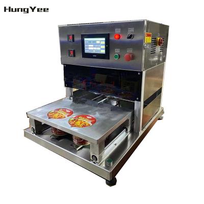 China Food Factory Price Table Top Series Disposable Fast Food Cap Series Small 2 Automatic Tray Cover Instant Noodles Heat Sealing Machine for sale