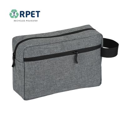 China RPET Makeup Pouch With Waterproof And Durable Smooth Zipper Organizer New Color Men's Single Cosmetic Bag for sale