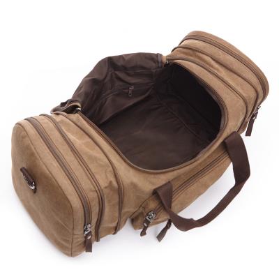 China Fashion Cotton Canvas Luggage Bag Canvas Weekend Travel Bag Wash Duffel Bag for sale