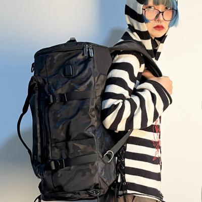 China New Camouflage Fashion Basketball Travel Duffel Backpack Nylon Causal Sport Man Duffel Bag Nylon Custom for sale