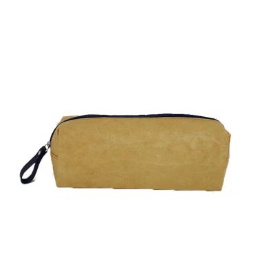 China FSC Portable Cosmetic Bag Packaging Natural Eco-Friendly Elegant Brown Paper Bag For Travel for sale