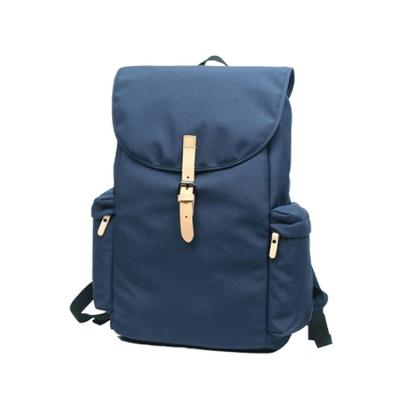 China Waterproof classic men's casual backpack with buckle leather teenager school nylon backpack for book for sale