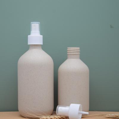 China Eco-Friendly Eco-Friendly Biodegradable Wheat Cosmetic Straw Bottle Spray Plastic Spray Bottle for sale