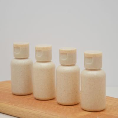 China Eco-friendly Recyclable Exclusively Supplied By Recyclable Biodegradable Plastic Plastic Shake Top Bottle 30ml Hotel Wheat Straw Bottle for sale