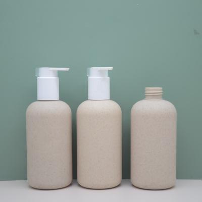 China Hot Selling Biodegradable Eco-friendly Recyclable Eco-friendly Wheat Straw Lotion Pump Bottle Shampoo Shower Gel Cosmetic Container Empty Press Bottle for sale