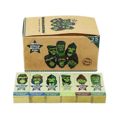 China Custom Large Cigarette Rolling Paper Gorilla Series Rolling Papers Hemp 81mm Rolling Papers With Tips for sale