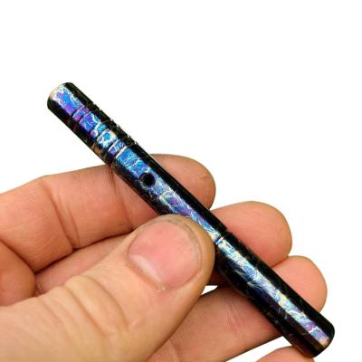 China For Smoking Wholesale One Hitter 78MM Colorful Self-cleaning Metal Pipe Dugout Cigarette Smoking Bat Accessories Smoking Pipe for sale