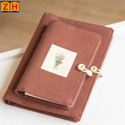 China Customized Logo A5A6 6 Holes Ring Binder Customized Printing Journal Diary Notebook for sale