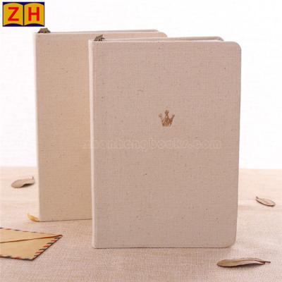 China Customized Logo Custom Hardcover Fabric Printing Notebook Journal for sale