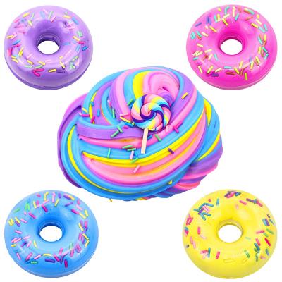 Chine 2022 New donut candy slime cotton mud lollipop colorful slime set puzzle DIY clay interactive toy à vendre