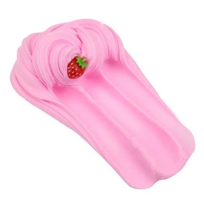 China Strawberry Toy DIY slime Toy Kids Slime Toy Super Soft Food Slime Fluffy for sale