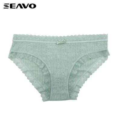 China SEAVO Women's Breathable Panties Briefs Wholesale Beautiful Girls Underwear Multicolor for sale