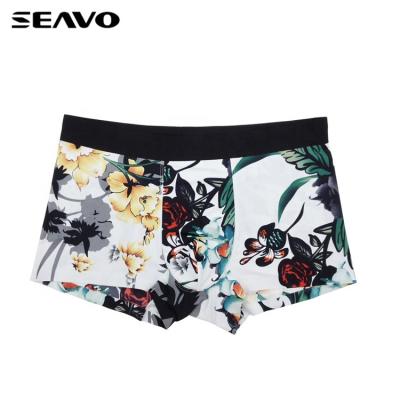 China Fabulous Anti-Static SEAVO Digital Printing Ice Silk Boxers Polyamide Men Boxer for sale