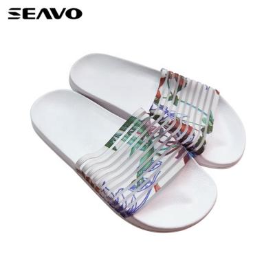 China Fashion Trend SEAVO New Fashion Model Eva Ladies Flat Slippers for sale