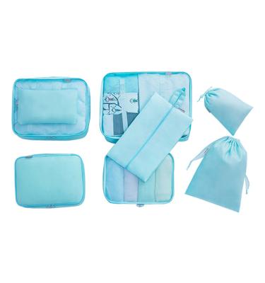 China Cube Clothing Packing Cubes Luggage Tote Organizers Airtight Zipper Storage Bags for sale