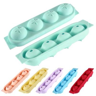 China Freezer Mold Freezer Storage Custom Food Silicone Ice Cube Trays Ice Ball Mold Silicone Ice Cube Tray With Lid for sale