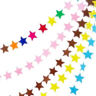 China Garland Birthday Party Pendant Children Decoration Star Amazon Room Bunting Kindergarten Stocked Felt Ornaments for sale