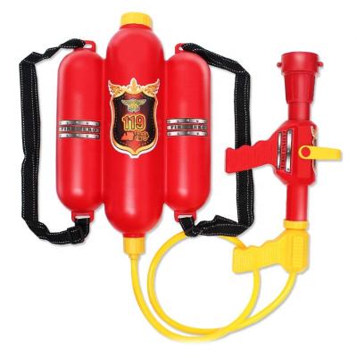 China Amazon Hit Water Gun Summer Kids Environmental Material Gift Props Backpack Water Gun Beach Firefighter Kids Outdoor Play Toys for sale