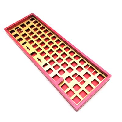 China Custom Multi Color Machine Aluminum Case Plate Anodizing Keyboard Factory Anodizing Aluminum CNC Machining Mechanical Parts for sale