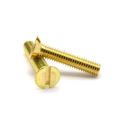 China Din85 Mini Countersunk Flat Head Screw Slotted Brass Pan Din 963 for sale