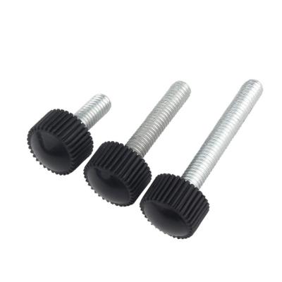 China Pan Manufacturer Direct Zinc Steel Plastic Straight Knurling Head Hand Tighten Bakelite Thumb Screws for sale