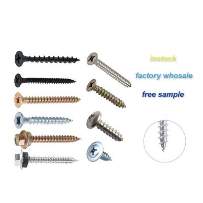 China Wholesale Price Self Tapping Stainless Steel Chipboard Screw C1022 Yellow Galvanized Chipboard Screw for sale