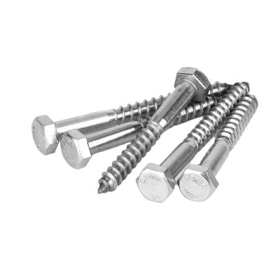 China Zinc Wood Exterior Chipboard Color Finish 316 Stainless Steel Fastener Pan Din 571 Hex Head Galvanized Self Tapping Wood Screw for sale