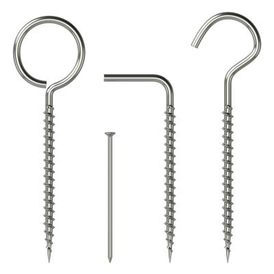 China Pan China Custom 45mm M4 M6 M8 M10 316 Open Eye Hook Screw Din580 Metal Stainless Steel Sheep Eye Self Tapping Screws for sale