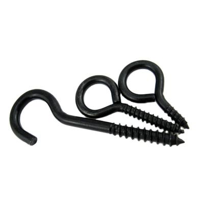 China Pan Gypsum Screw Wood Black Head Steel Eyes Hook Screws Metal Stainless Steel Self Tapping Eye Screws for sale