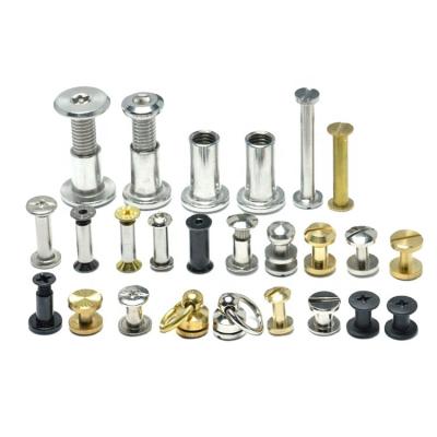 China Pan Manufactory Direct Countersunk Round Head Sex Bolt Binding Post Rivet Stainless Steel Male And Female Screw Chicago Screws For L for sale