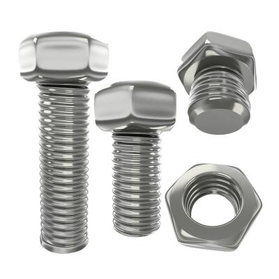 China Hot Sale Stainless Steel Hex Head Bolt DIN ANSI Customized Ss201 Ss304 Ss316 Stainless Steel Hex Nuts -and- Bolts for sale