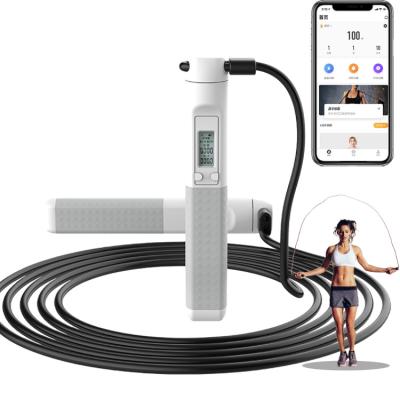 China Smart Jump Rope With APP Custom Logo Led Electronic Display Calorie Counter Check Speed ​​Counting Professional Jumping Smart Jump Rope With App for sale