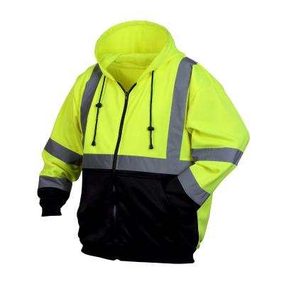 China Yellow Hi-Viz Hot Sale Security Fleece Jacket / Camiseta de seguridad comercial for sale