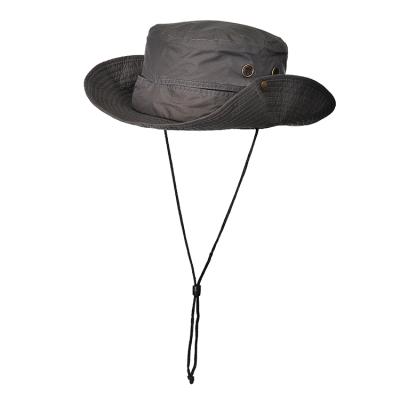 China Waterproof Men And Women Embroidery Bucket Hat Custom Hat Wash Cotton Sun Hats Refine Safari Boonie Outdoor Fishing Hunting Hat for sale